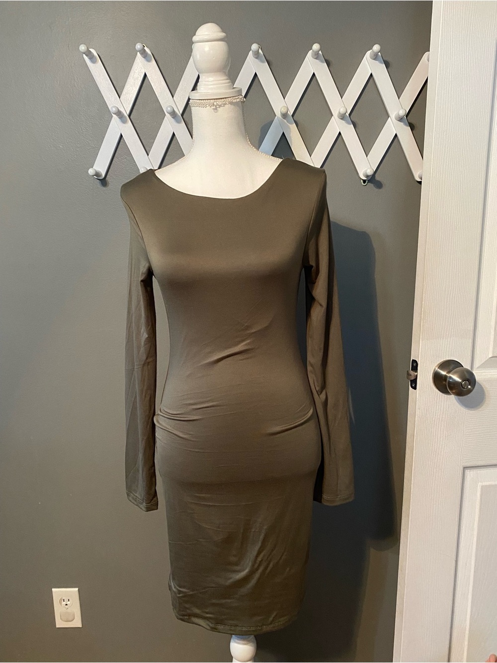 Long Sleeve Olive Dress